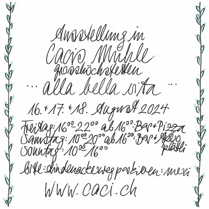 Ausstellung Cacis Mühle, Grosshöchstetten